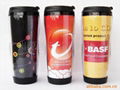 供應 咖啡 廣告杯 雙層隔熱 可自由更換廣告紙 1