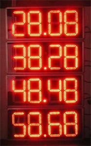 led oil price display