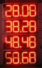 led oil price display