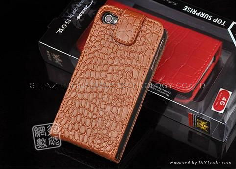 Leather case for iphone4  5