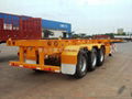 40' skeleton trailer with three axle