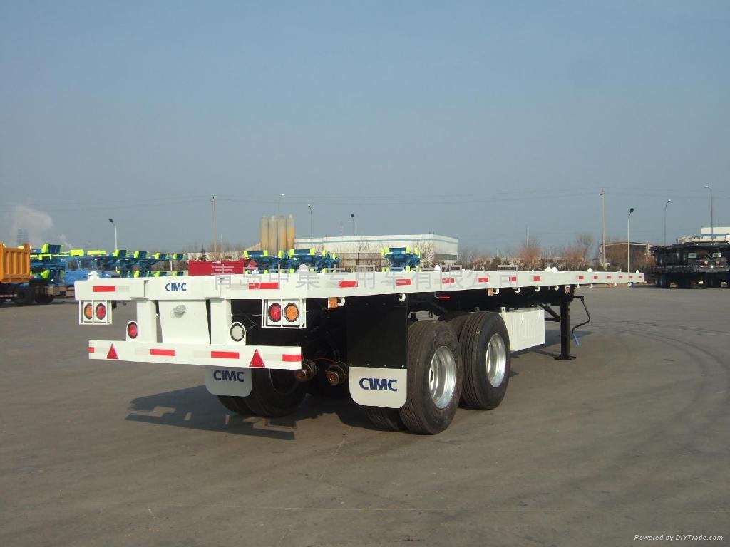 40' flatbed trailer with two alxe