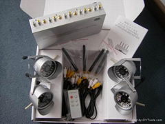 2.4GHz Wireless Transmitter and Receiver Kits with 4 IR Cameras 