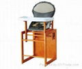 wooden baby high chair