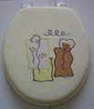 embroidery soft toilet seat ，PVC,sponge