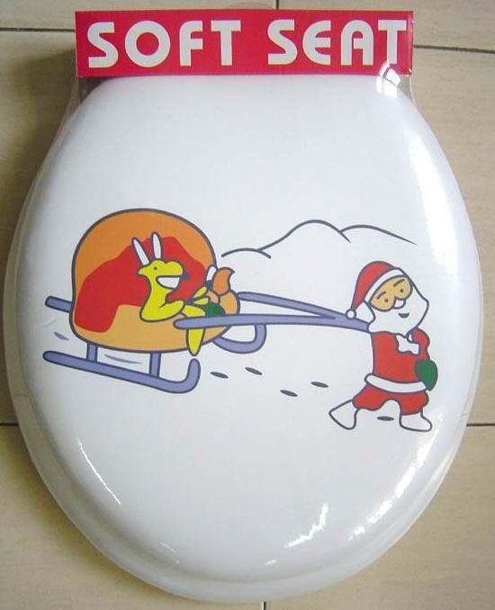 soft toilet seat with christmas printing,santa,christmas gift