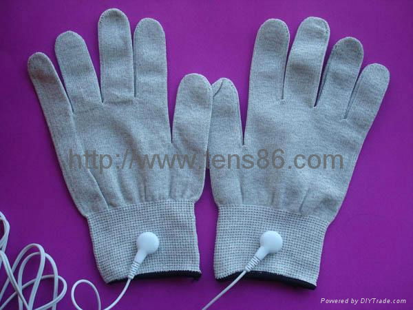 massage gloves,silver fiber conductive gloves,electrode pads