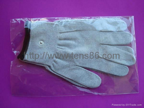 massage gloves,silver fiber conductive gloves,electrode pads 3