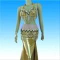 Supply professional production belly dance bead embroiders suits