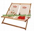 folding  double beach chair(solid wood)