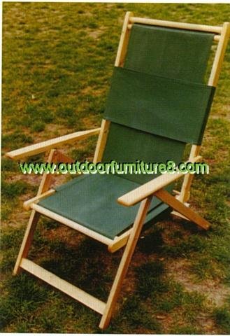 folding  double beach chair(solid wood) 5