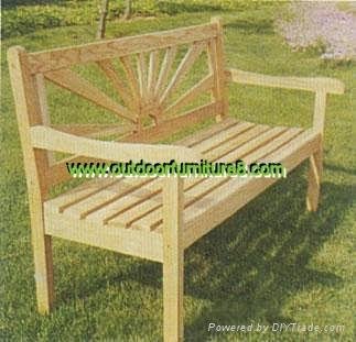 park bench(oak teak wood) 3