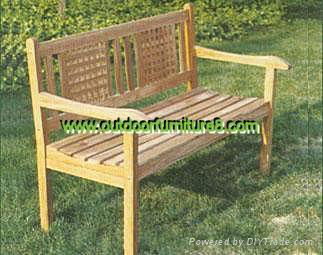 park bench(oak teak wood) 4