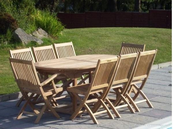 Garden Furniture Oak Table Sets, Oak Patio Table And Chairs
