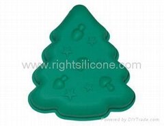 silicone cake cup in christmas tree