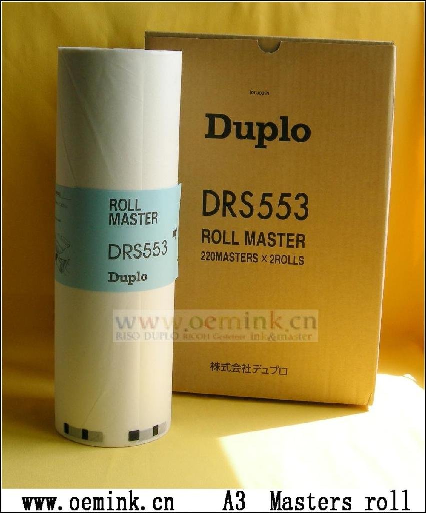 DUPLO roll Masters DRS553 A3 220 Masters X 2 rolls , Heat-Sensitive Stencil Pape