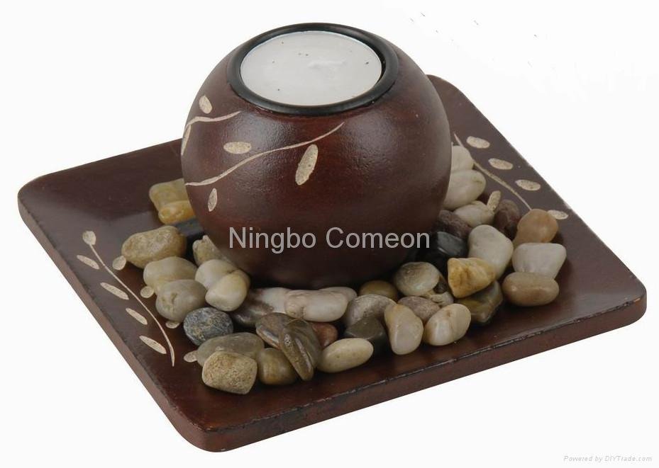 Wooden candle holder 4