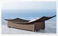 Foshan factory rattan wicker daybed/ chaise lounge 1