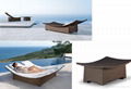 Foshan factory rattan wicker daybed/ chaise lounge 5