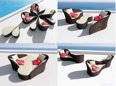 Outdoor Furniture - Rattan Sofa Set 