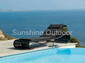 outdoor rattan furniture manufacturer of wicker rattan daybed 2013 new style  1