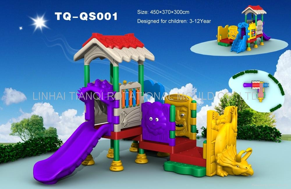2011 lovely plastic kiddie theme playgrounds equipments 