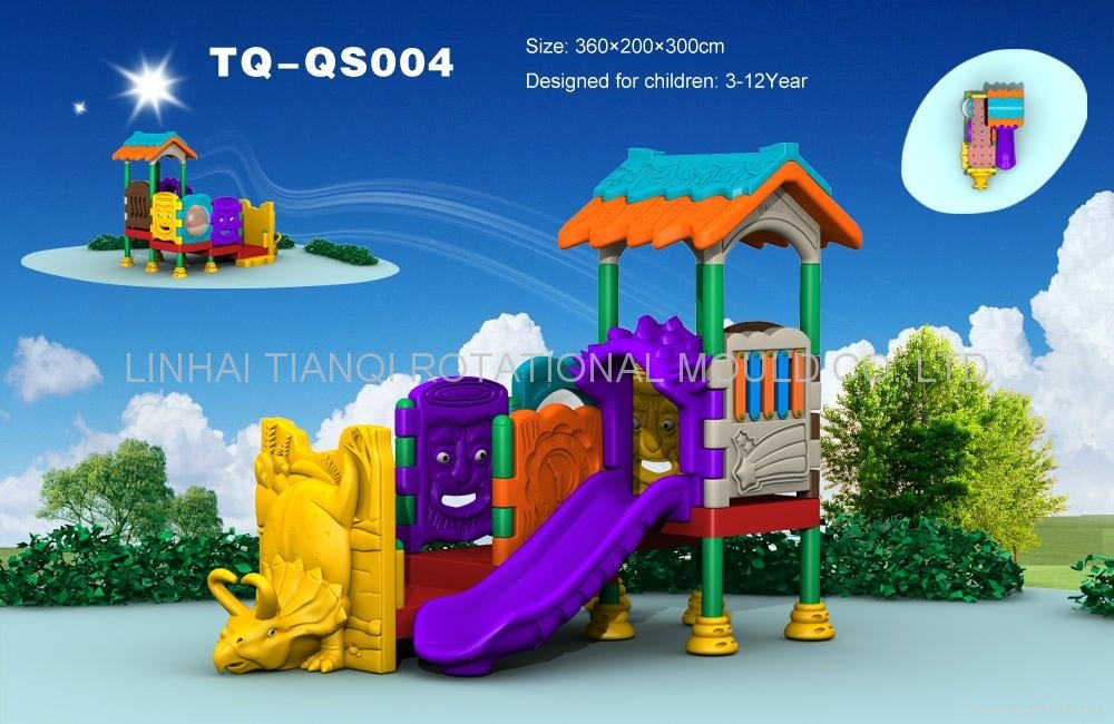 2011 lovely plastic kiddie theme playgrounds equipments  4
