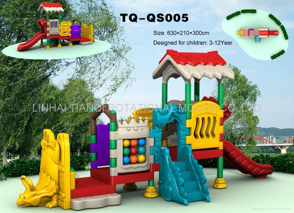 2011 lovely plastic kiddie theme playgrounds equipments  5