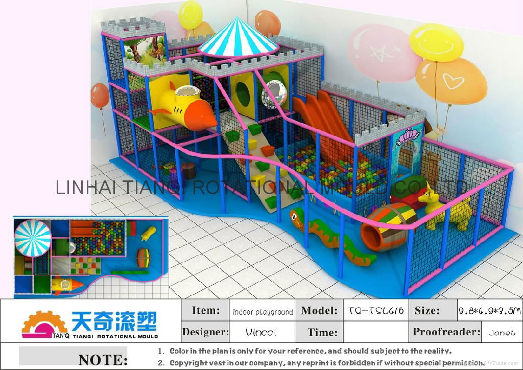  newest  colorfully  softy play equipment  with ball pool ,trampoline 4