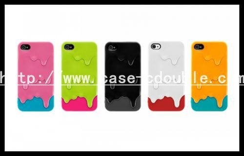 colorful melting icecream plastic hard case iPhone4S 4
