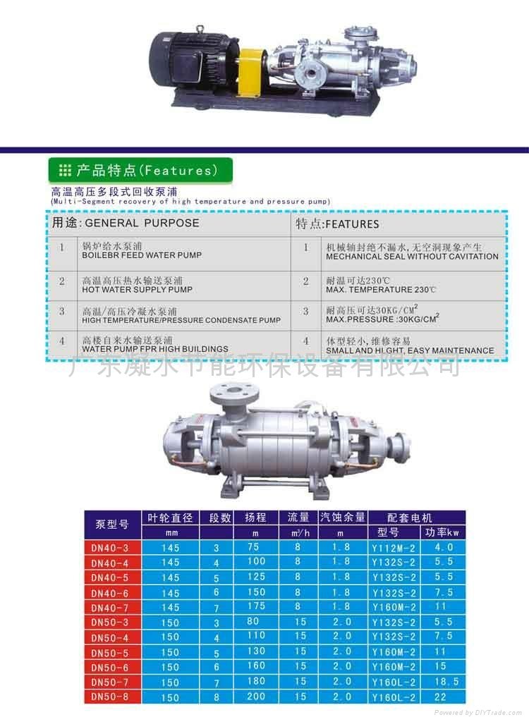 进口高温高压多级泵DN50-5 3