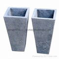 Blue limestone flowerpot/plant container 2