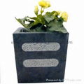 Blue limestone flowerpot/plant container 5