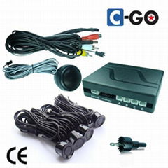 Video reverse car parking sensor system with 4 sensors-Voice Type