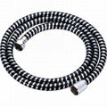 PVC black silver thread shower hose