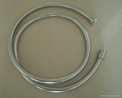 Shining silver shower hose