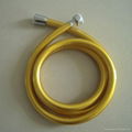 Golden shining silver shower hose