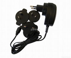 7.5W series power adaptor /power supply with interchangeable plug