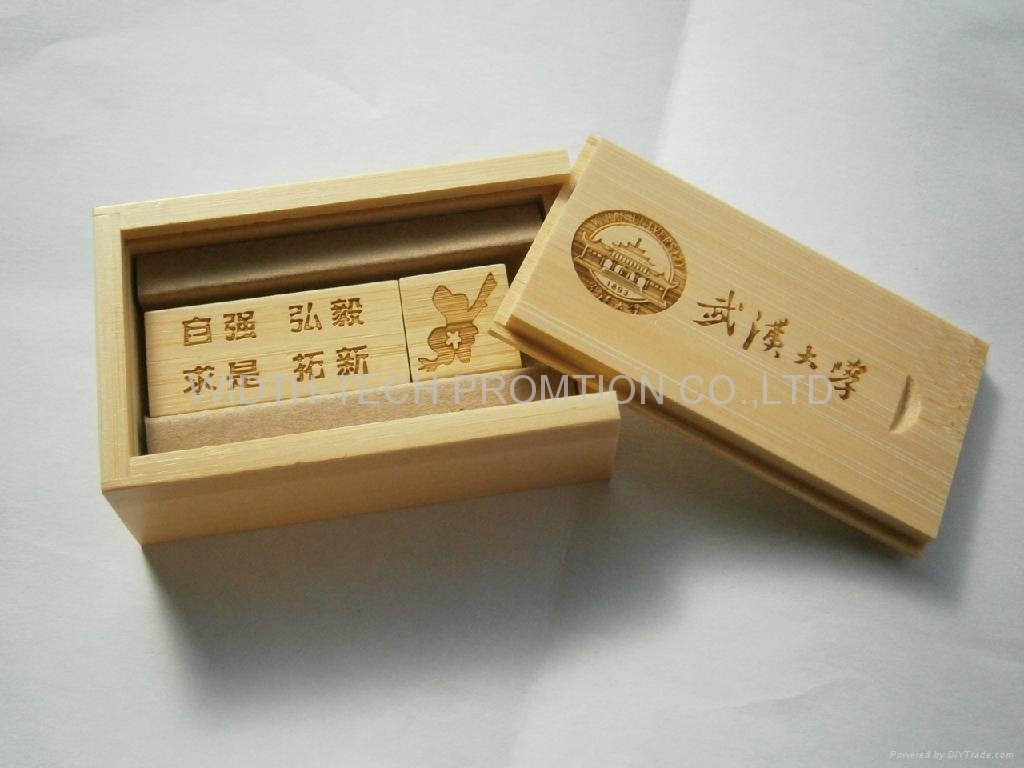bamboo & wood card usb flash drive  5
