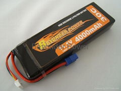 Lithium polymer battery 4000mAh for RC models