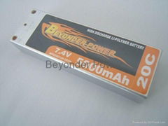 Li- polymer battery 5000mAh hard case for RC Car