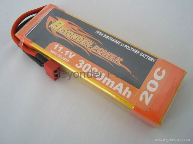 Lithium polymer Battery 3000mAh for Racing Car