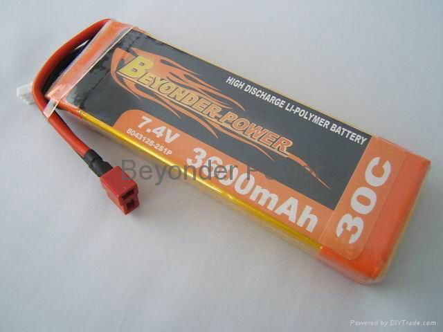 Lithium polymer Battery 3600mAh for Racing Car