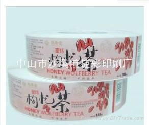 Roll Packed Adhesive Label Sticker for Health Food