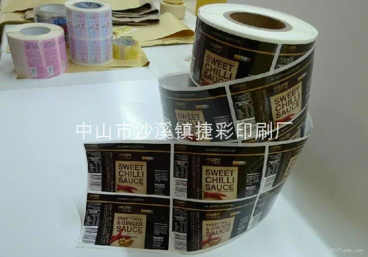 Roll Packed Adhesive Label Sticker for Health Food 5