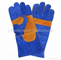 Welding Gloves Made of Split Leather Inside Lining
