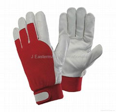 Goat Leather Mechanics Gloves with Velcro Strap