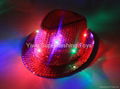 LED light up sequins fedora hat 4