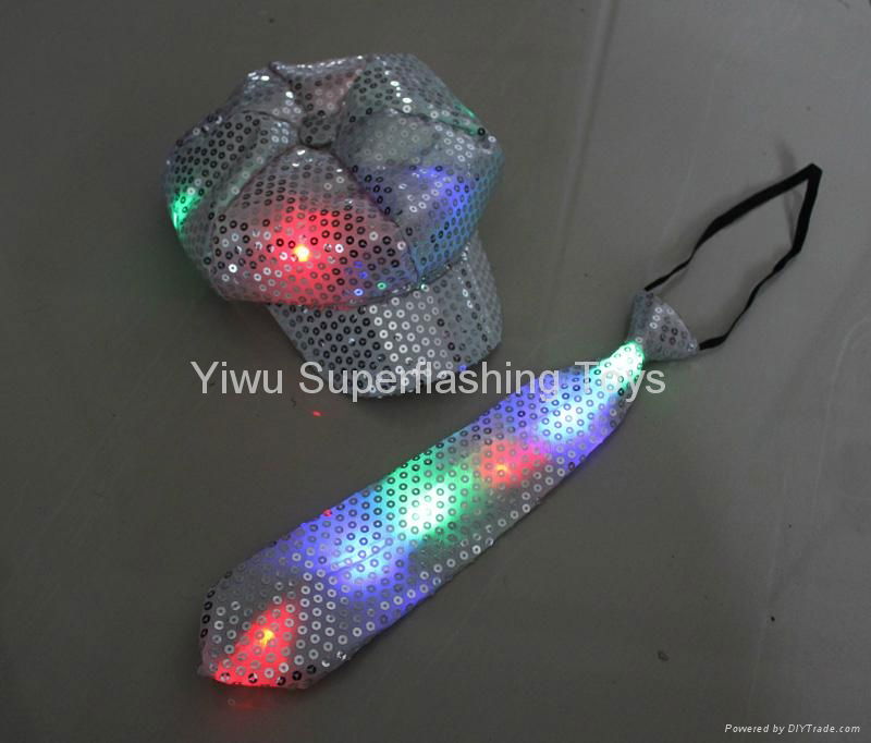 10led flashing sequins fedora hat 5