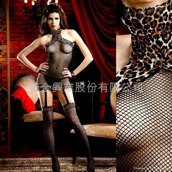 R6259 Sexy leopard garter belt nightwear body stockings lingerie